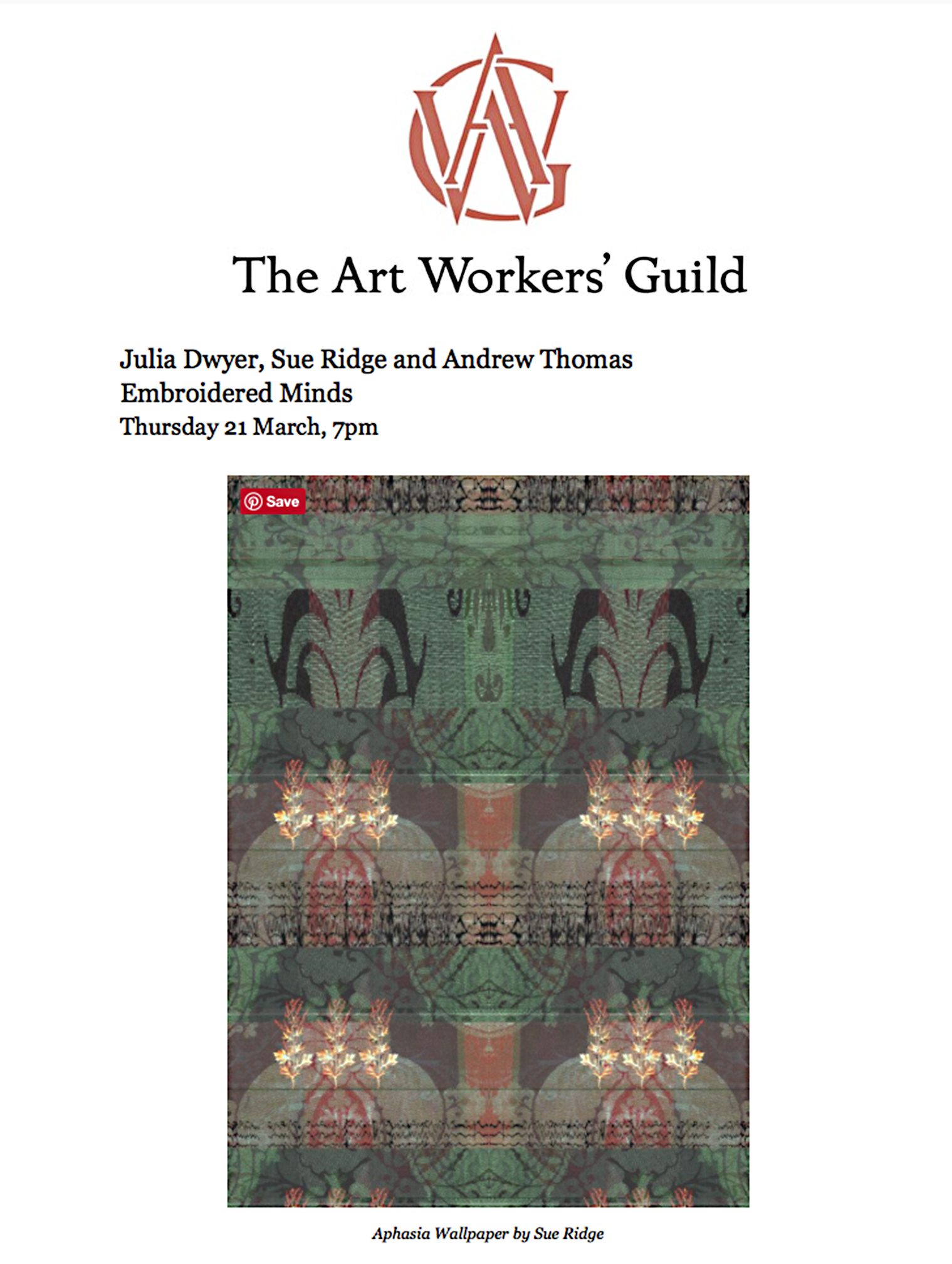 Art Workers Guild talk